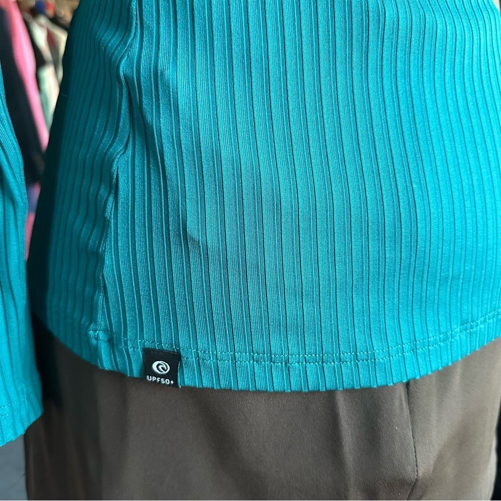 RIP CURL 🌊PREMIUM SURF ZIP RIBBED LONG SLEEVE RASH GUARD - Picture 5 of 7